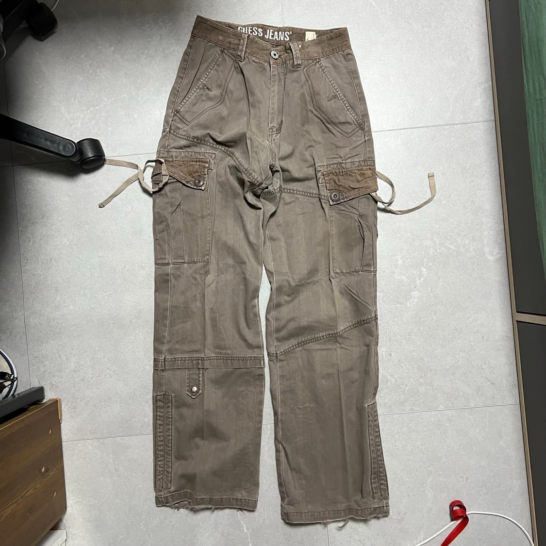 [28] 게스 00s 빈티지 카고 팬츠 브라운 상품이미지2