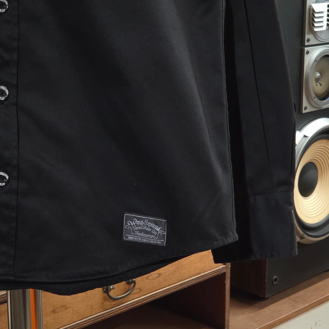 JPN 레터링 자수 블랙 셔츠 상품이미지6