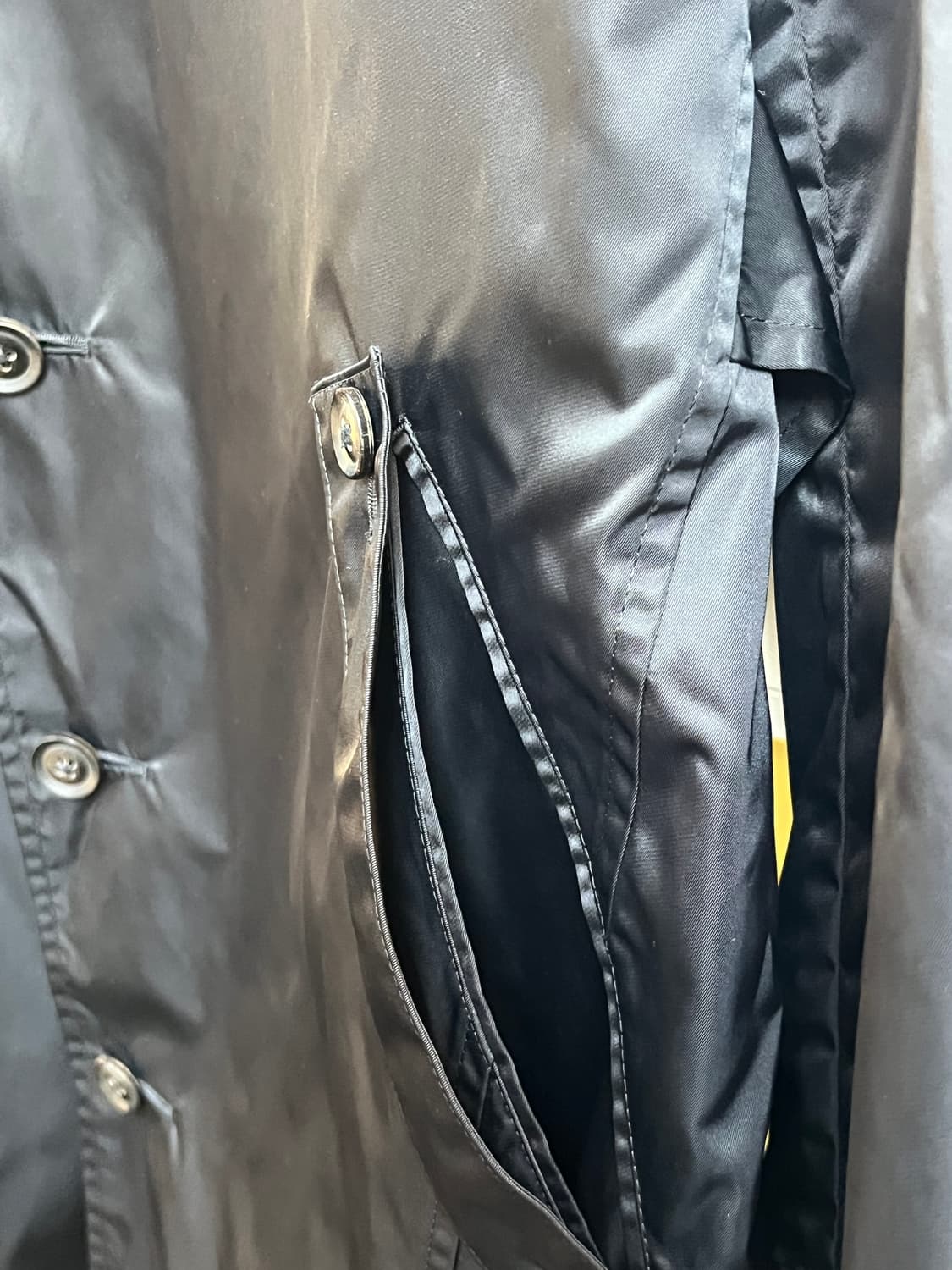 Yohji Yamamoto 나일론 오버핏 트렌치코트 블랙 3 상품이미지6