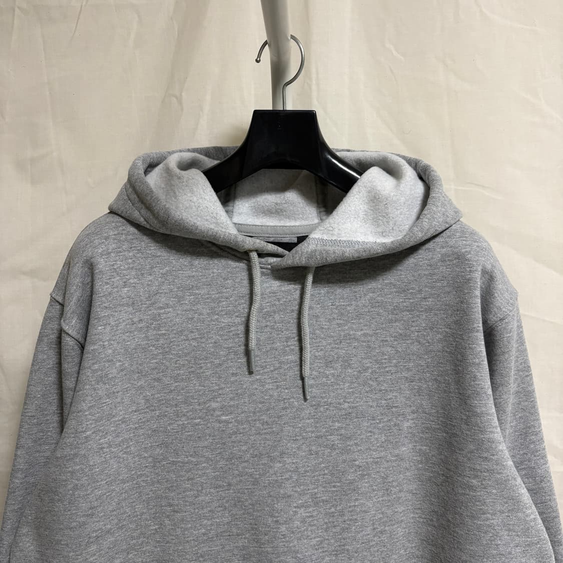 칼하트 로고 패치 루즈핏 기모 후드티 / 그레이, M 상품이미지2