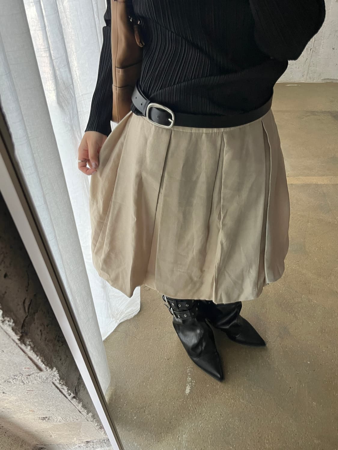 Rene 르네 벌룬 스커트 베이지 상품이미지3