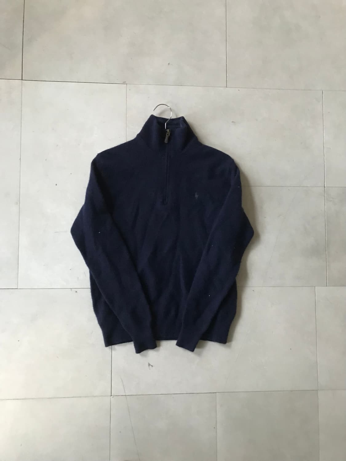 폴로 네이비 니트 반집업 상품이미지6
