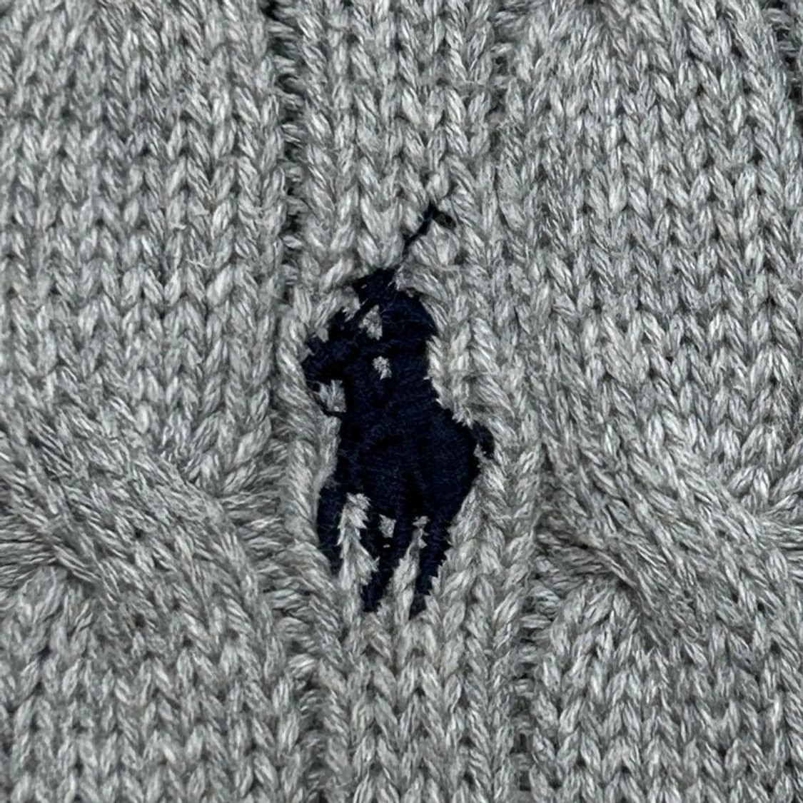 폴로랄프로렌 블랙라벨 그레이 케이블 니트 스웨터 L 상품이미지2