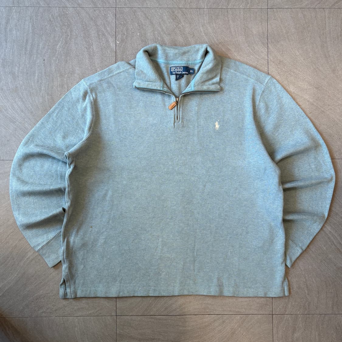 폴로 정품 에메랄드 반집업 니트 상품이미지1