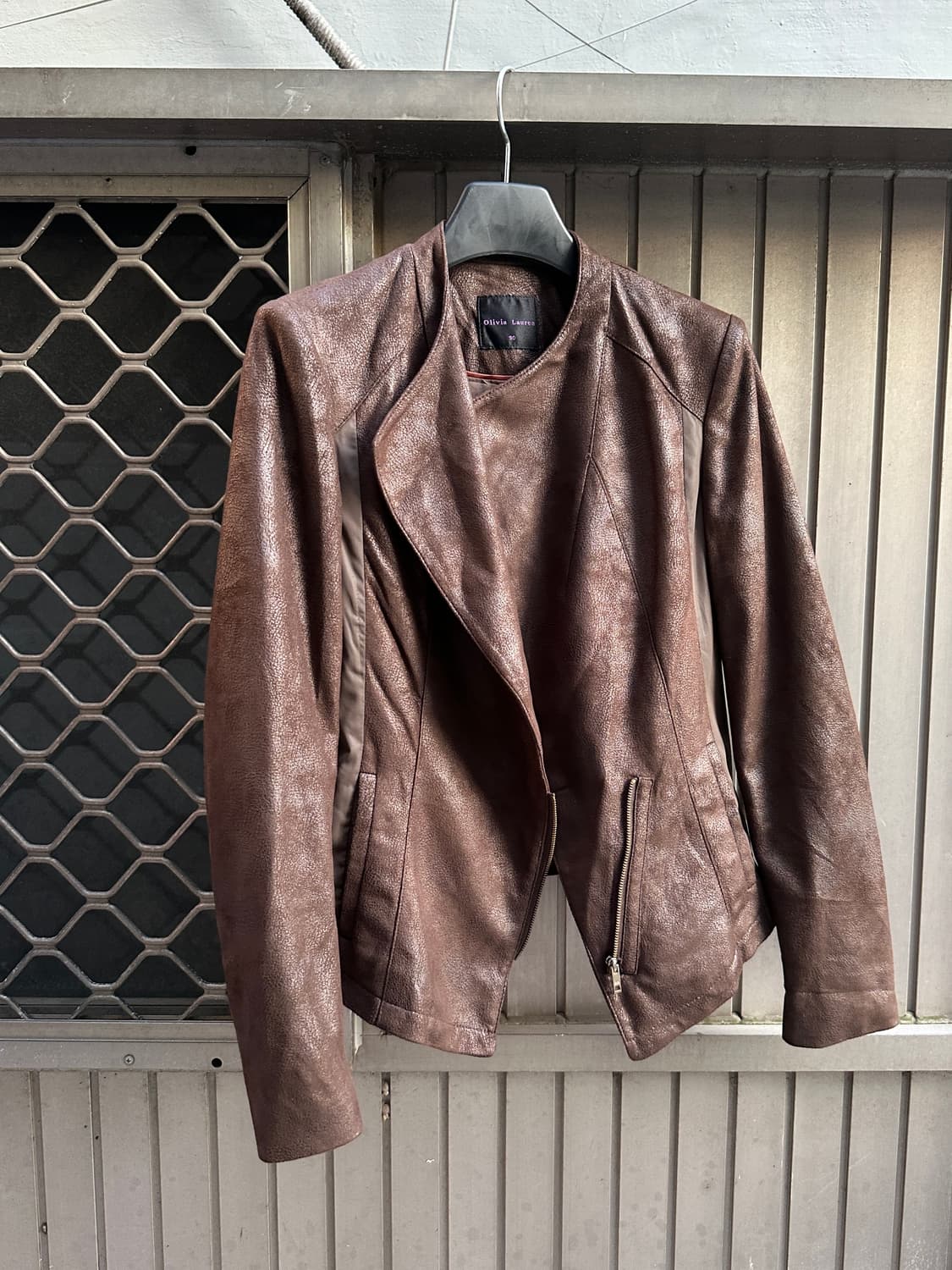 Olivia Lauren brown color blocked jacket 상품이미지5