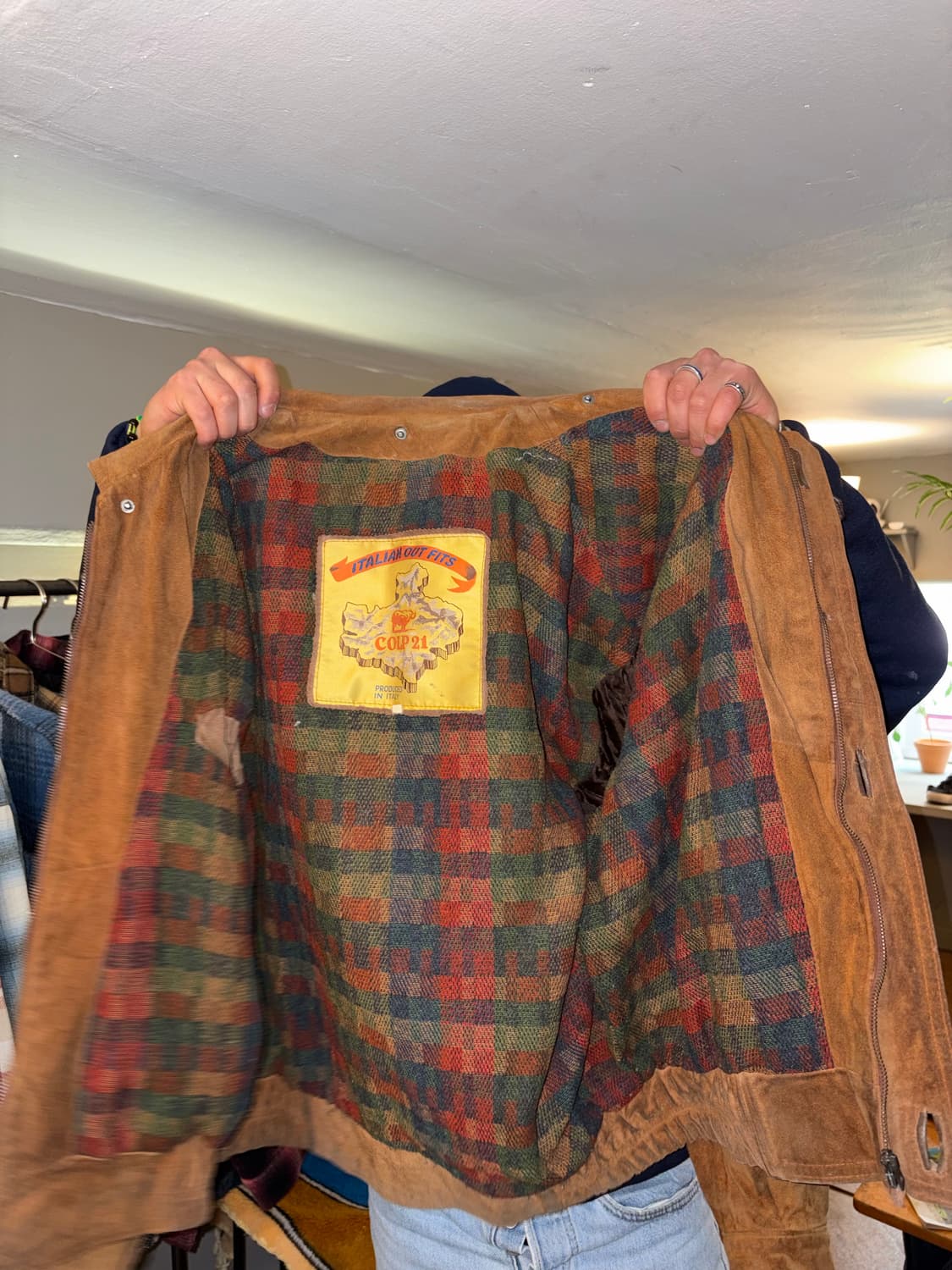 70’s Italian scovill heavy suede jacket 상품이미지4