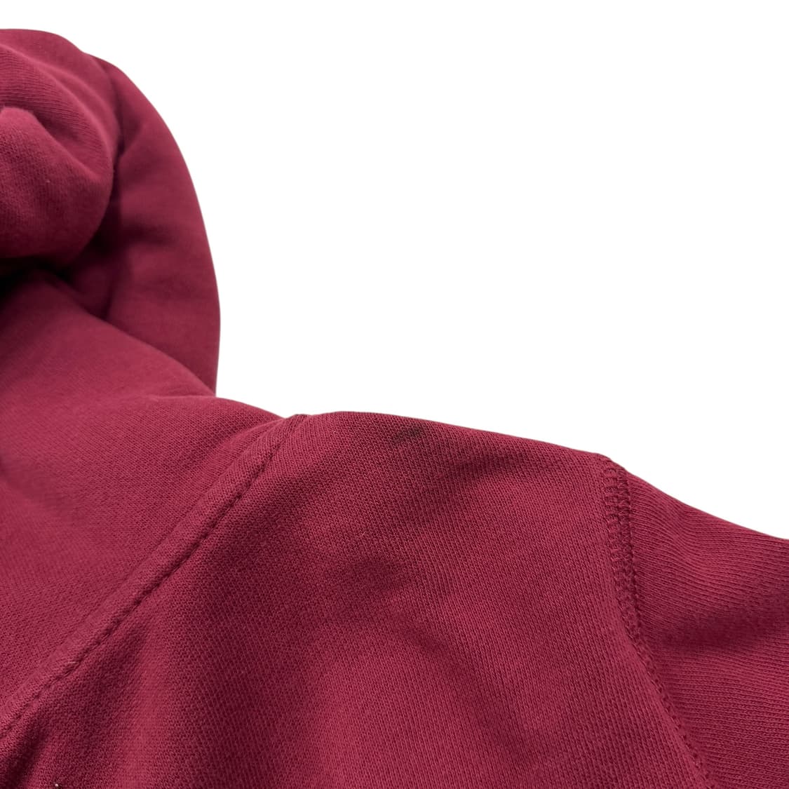 홀리스터 빈티지 모리걸 퍼 Y2K 후드티 버건디 마룬 레드 L 상품이미지6