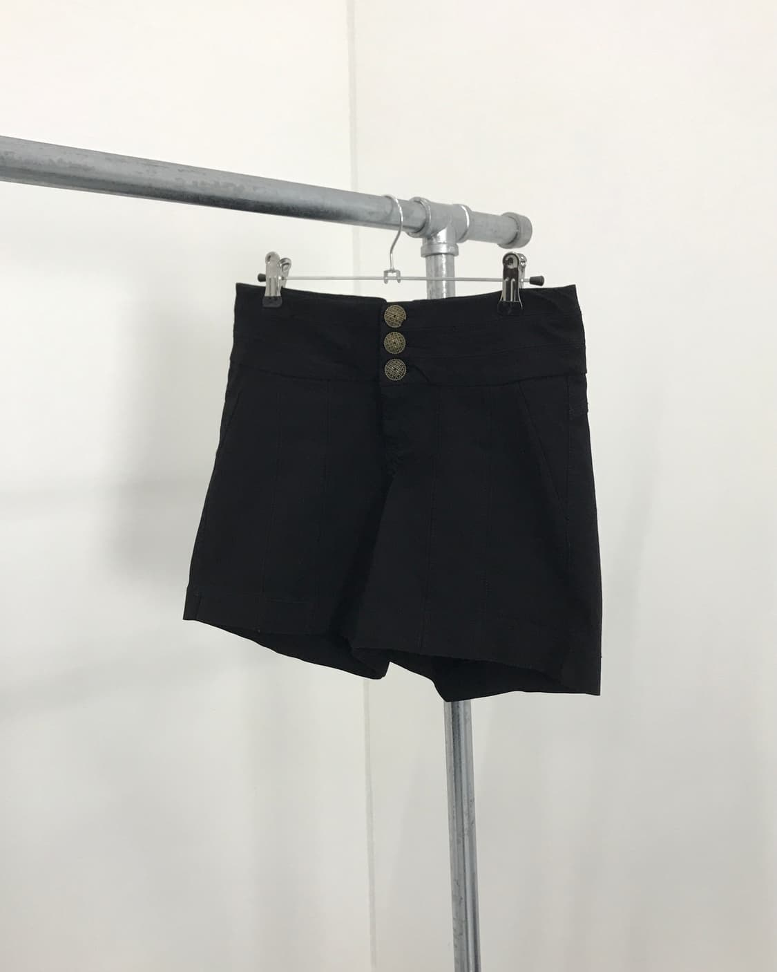 Vintage Black Rayon Shorts 상품이미지1