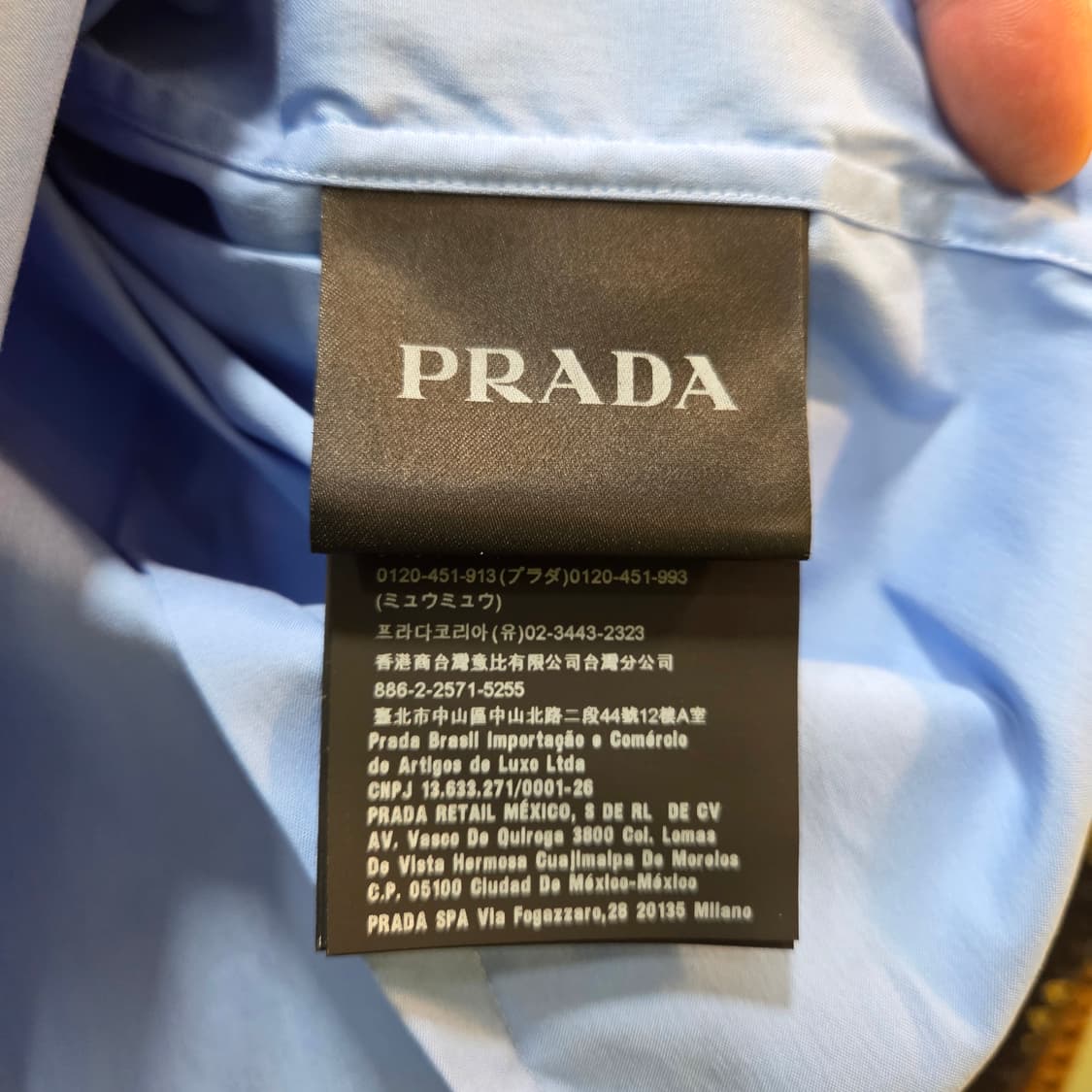 프라다 삼각로고 셔츠 새 제품 상품이미지6