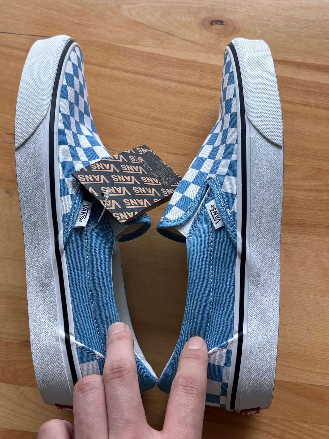 반스 클래식 슬립온 체커보드 블루 285 새상품 상품이미지5