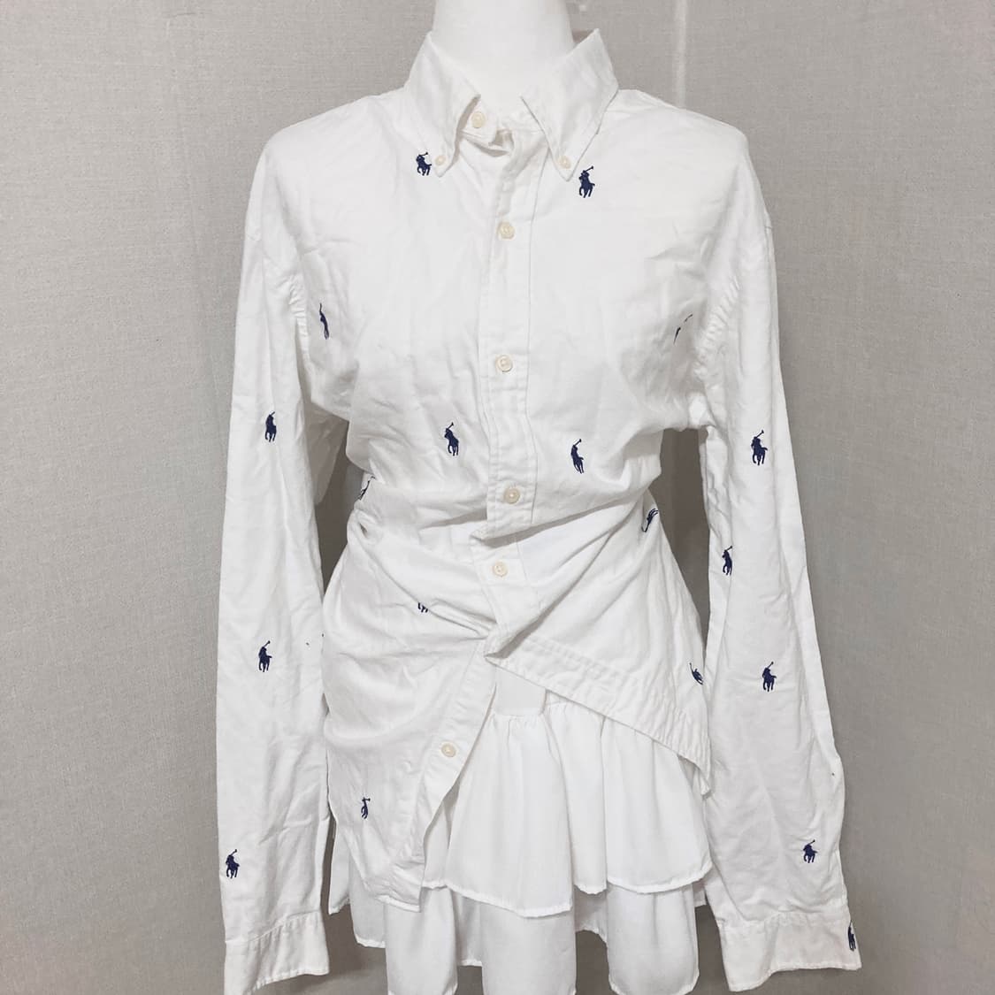 폴로 와글와글 흰 셔츠 L 상품이미지1