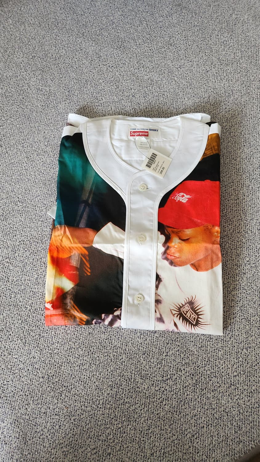 슈프림x꼼더가르송 베이스볼 셔츠 14ss supreme 상품이미지1