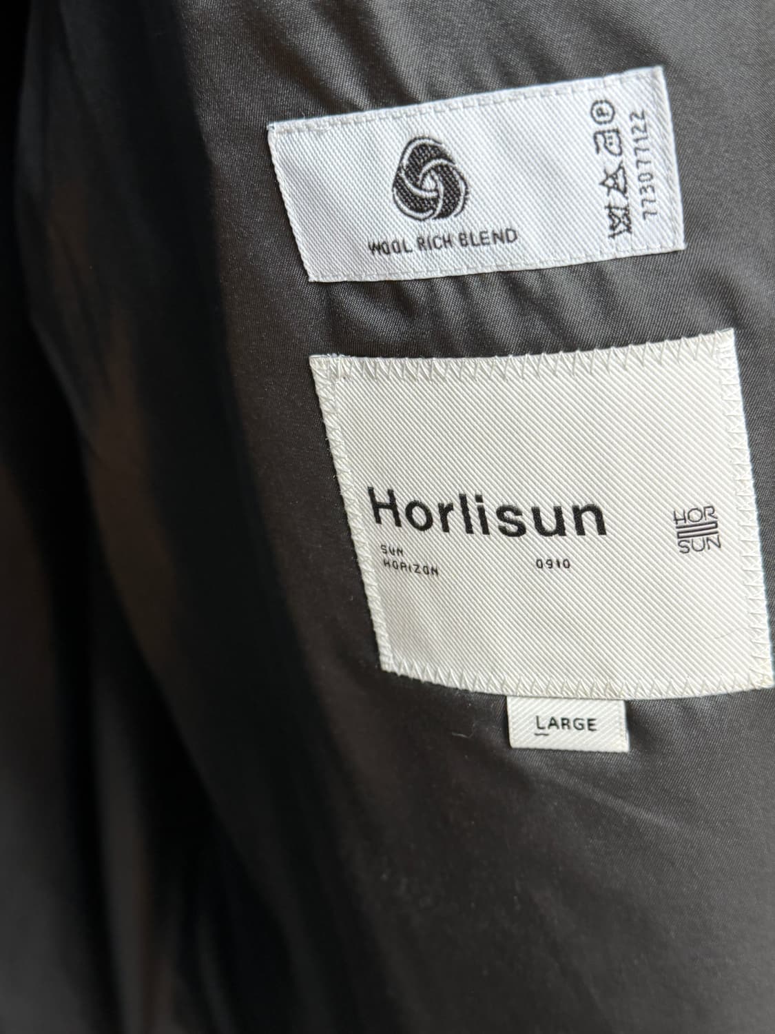 [L] 홀리선 후드 코트 차콜 그레이 22fw 상품이미지4