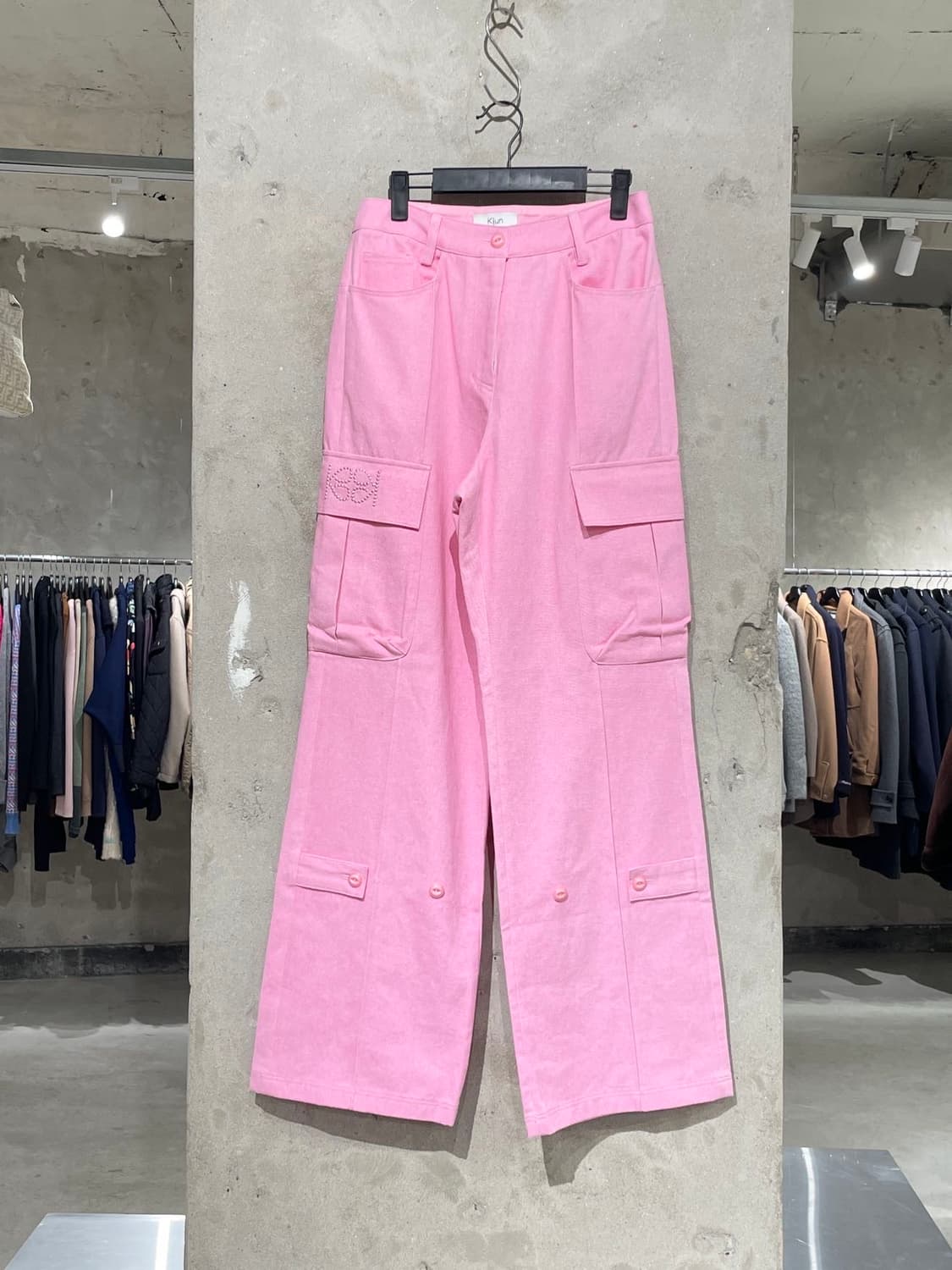 기준 핑크 와이드 카고 팬츠 상품이미지1