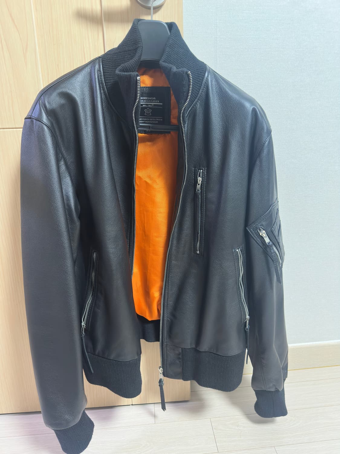 밀텍 소가죽 MA-1 52사이즈 / 국내 105~XL 상품이미지1