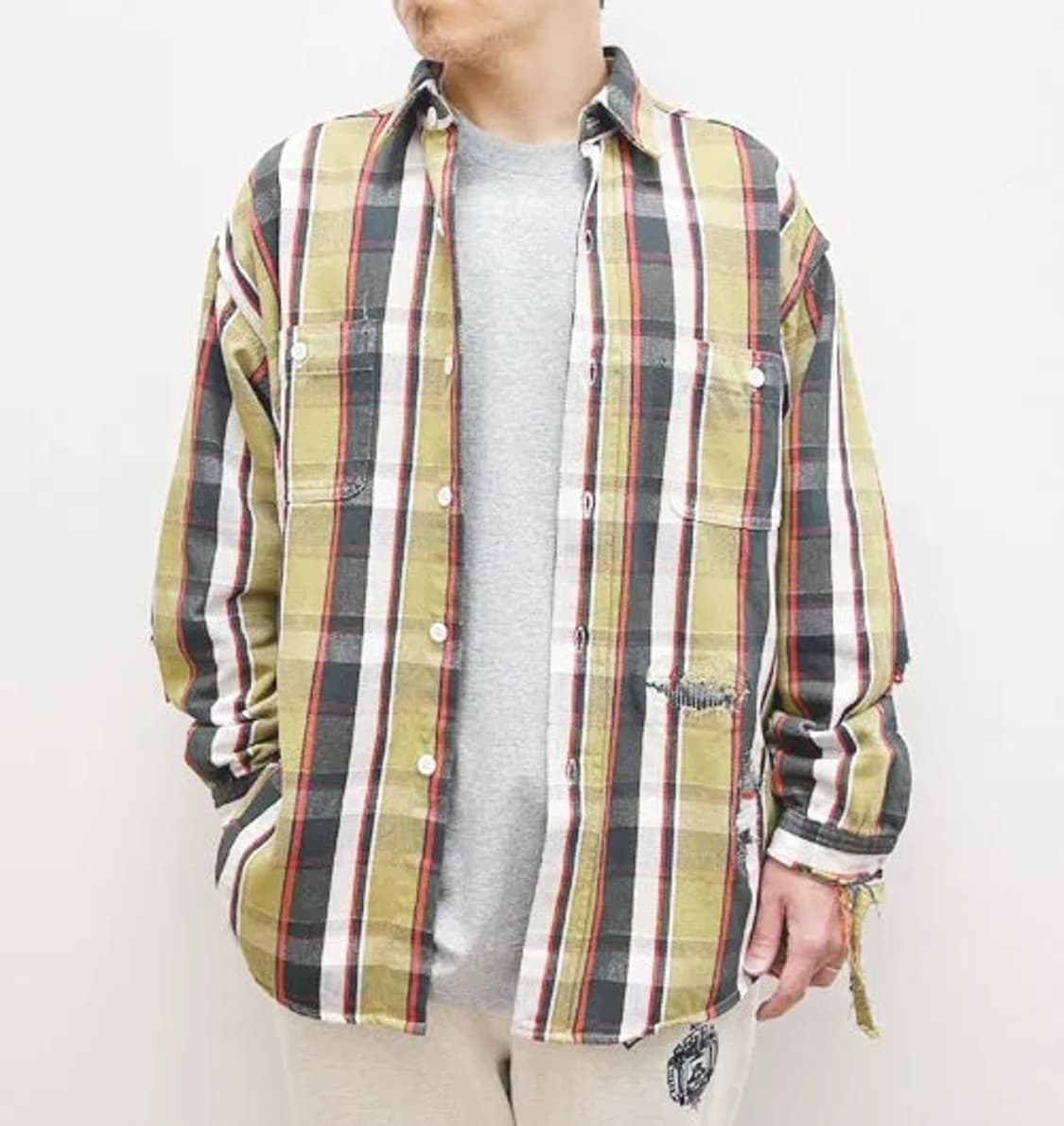 바우와우 BOWWOW Repair Ageing Flannel Shirts 상품이미지3