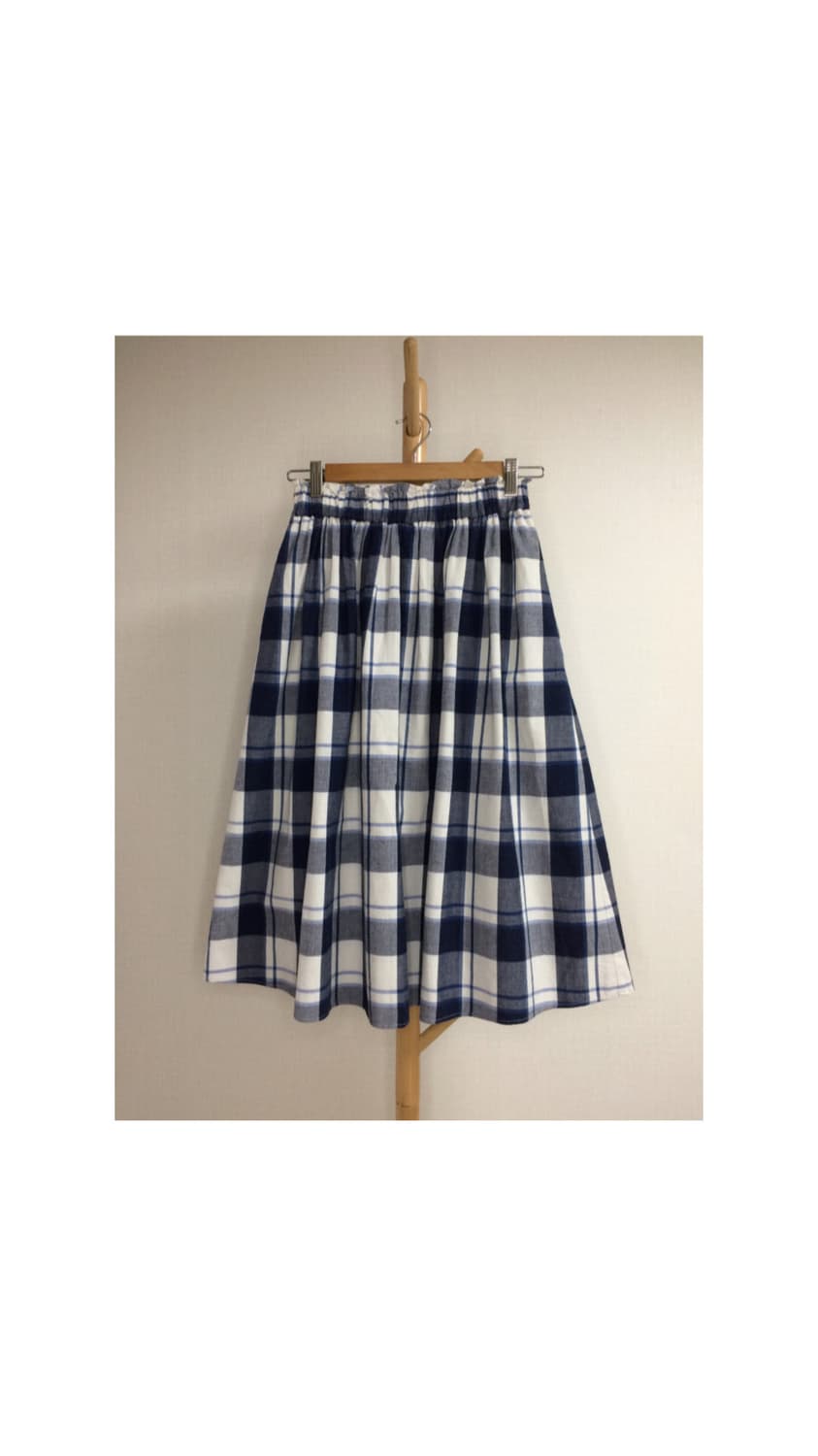 Ray beams 레이빔즈 네이비 체크 스커트 상품이미지1