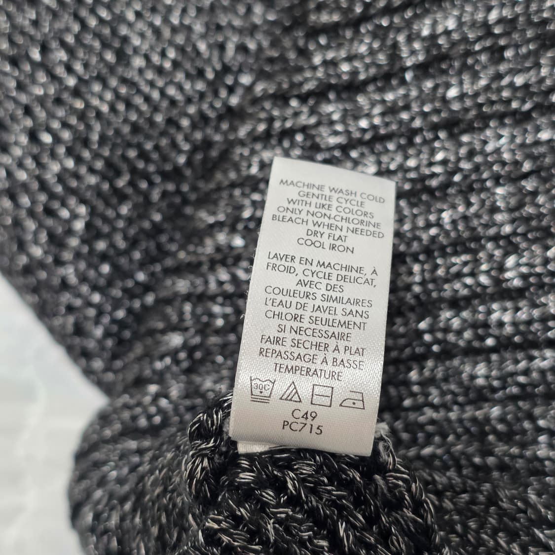 캘빈클라인 빈티지 헤비메탈 트임 블랙글리터 니트 상품이미지5