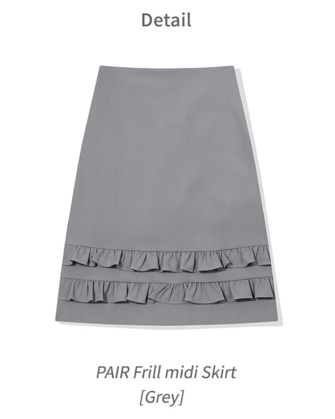 원더비지터 PAIR 프릴 미디 스커트 그레이 Free 상품이미지7