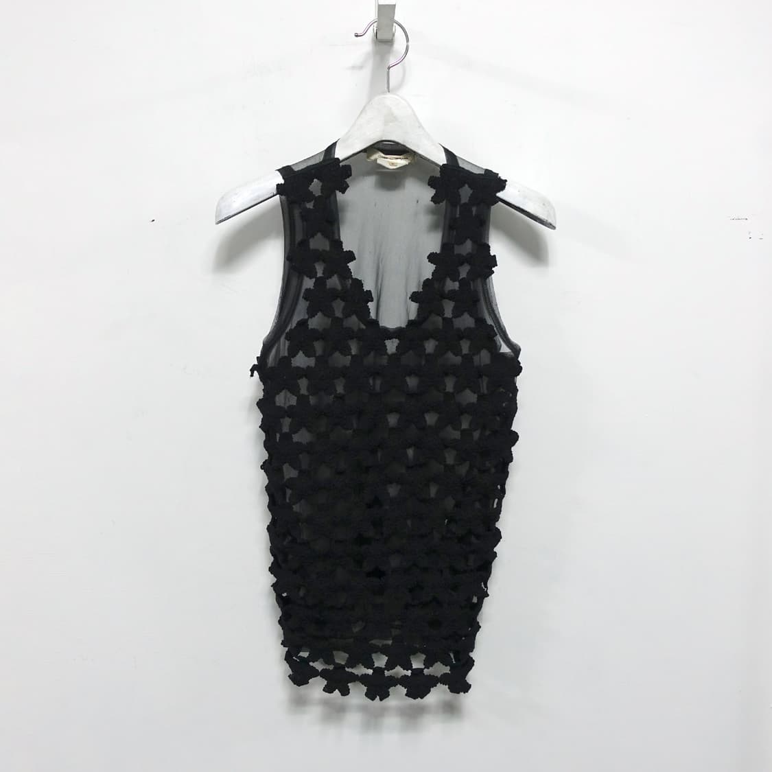 [S]CommedesGarcons 꼼데가르송 플라워 크로셰 시스루 베스트 상품이미지2