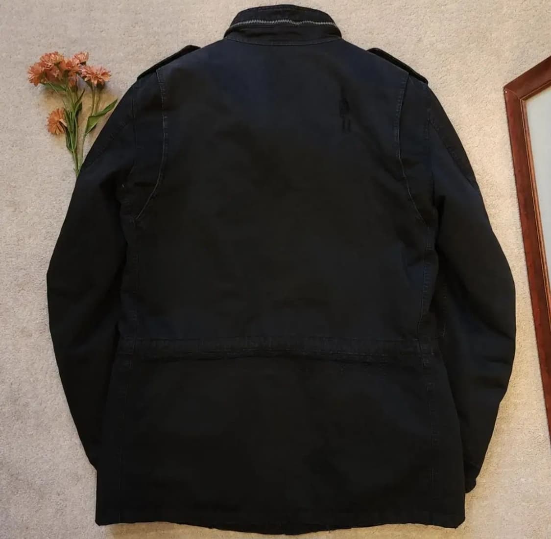 발망 무스탕 밀리터리 필드자켓 블랙 발망 데카르넹 52 상품이미지3