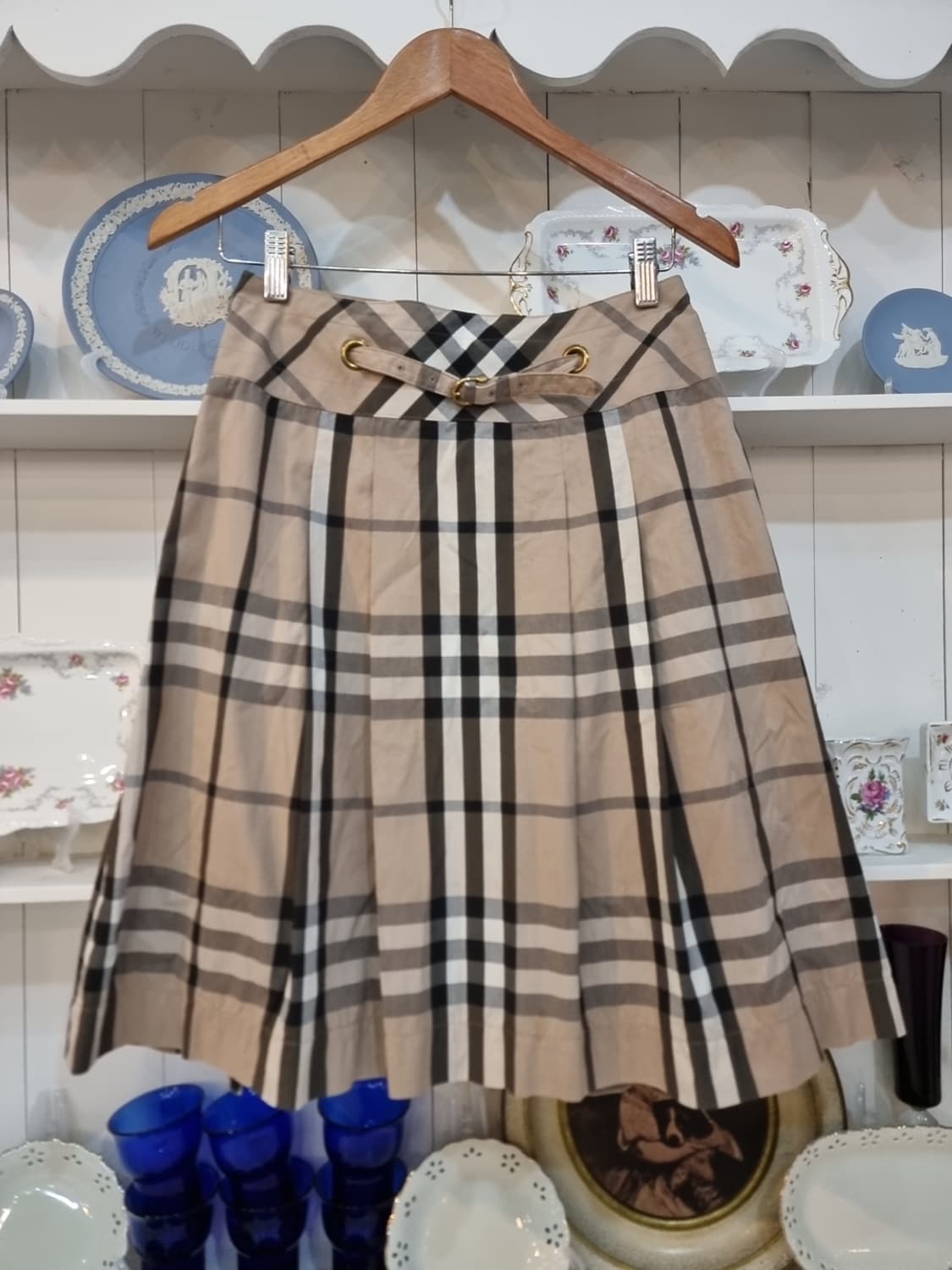 버버리 런던(BURBERRY LONDON) 체크 플리츠 스커트 상품이미지1