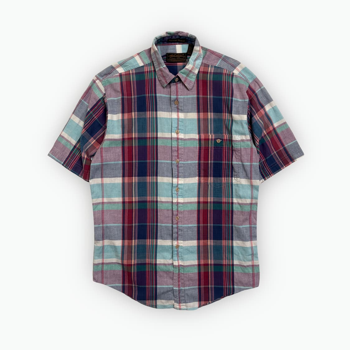 [M] 00s EddieBauer superior Madras shirt 상품이미지1