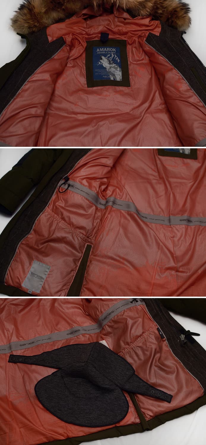 시리즈 (series) 아마록 라쿤퍼 헤비 구스다운 야상 패딩 (100) 상품이미지7