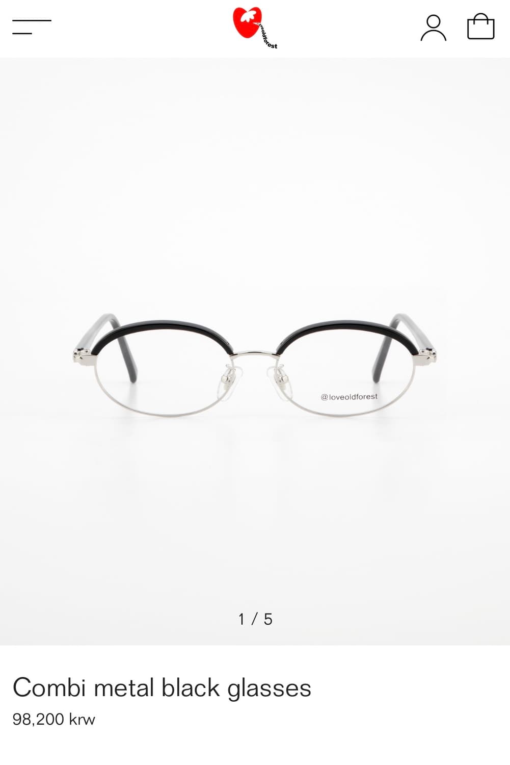 구해요))러브오래된숲 콤비메탈블랙 안경 구해요 상품이미지1