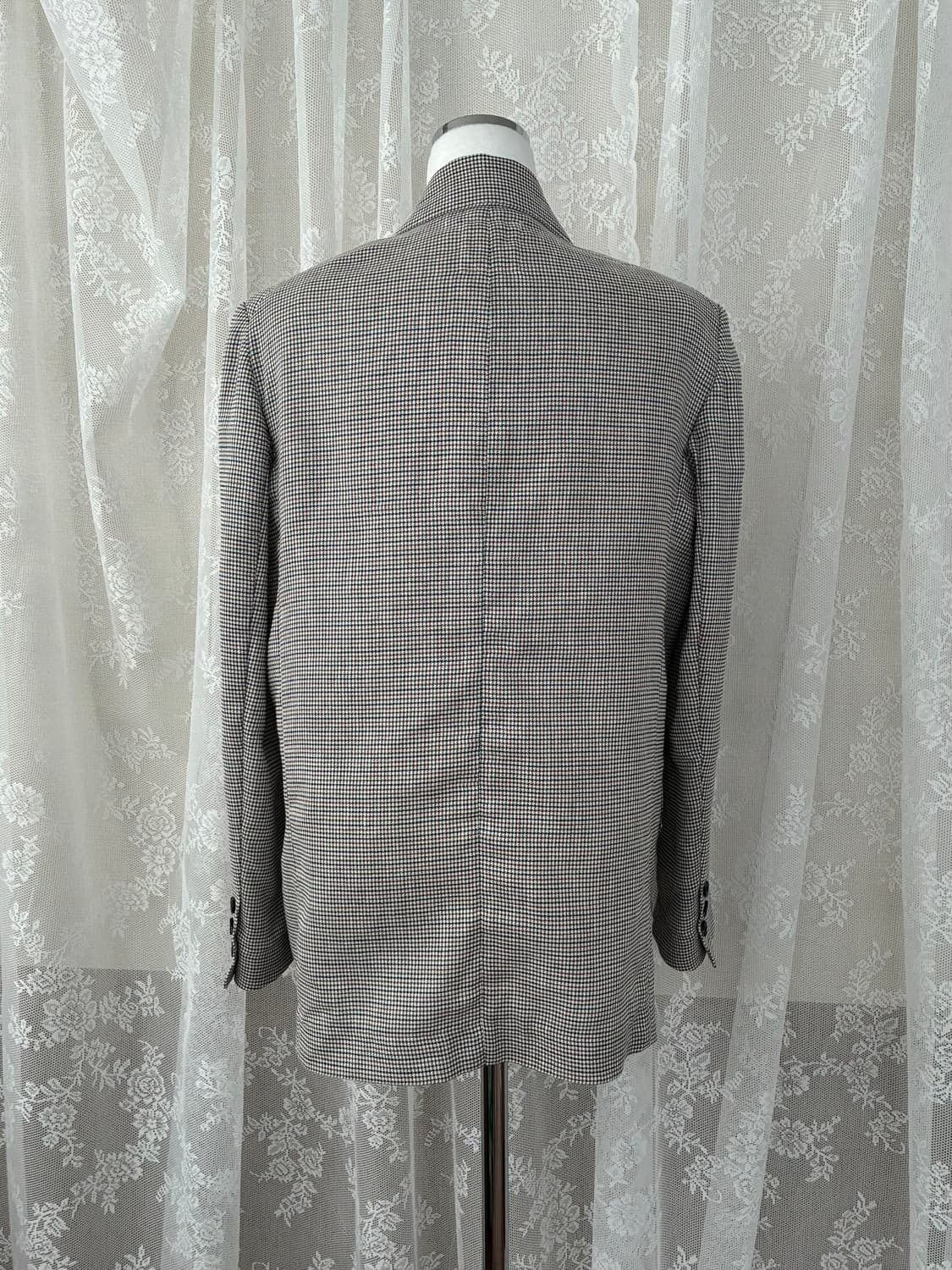 80-90-160) 스튜디오 톰보이 체크 린넨 자켓 상품이미지2