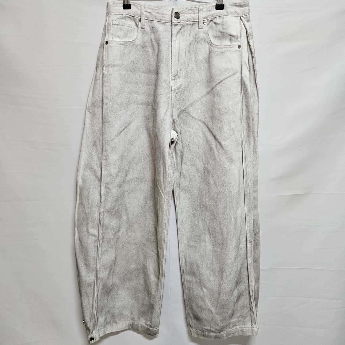 S DNSR 사이드 버튼 더티 화이트 데님팬츠 상품이미지1