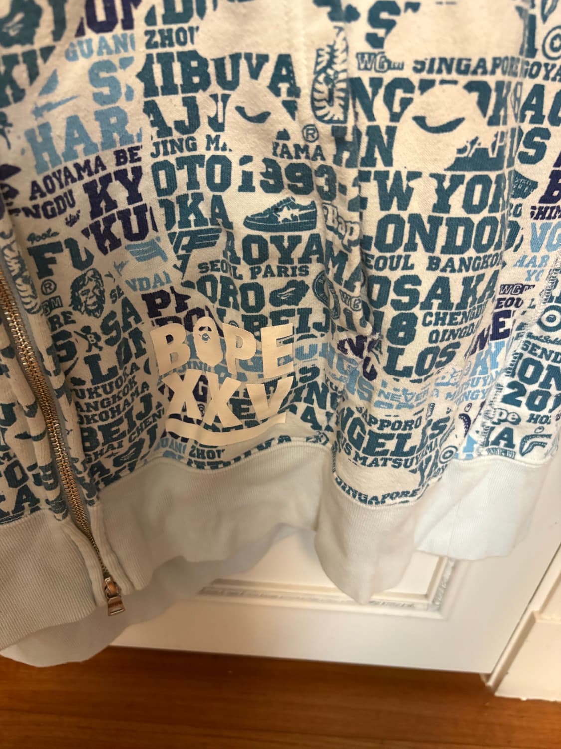 베이프 25주년 샤크 후드 XXL 상품이미지3