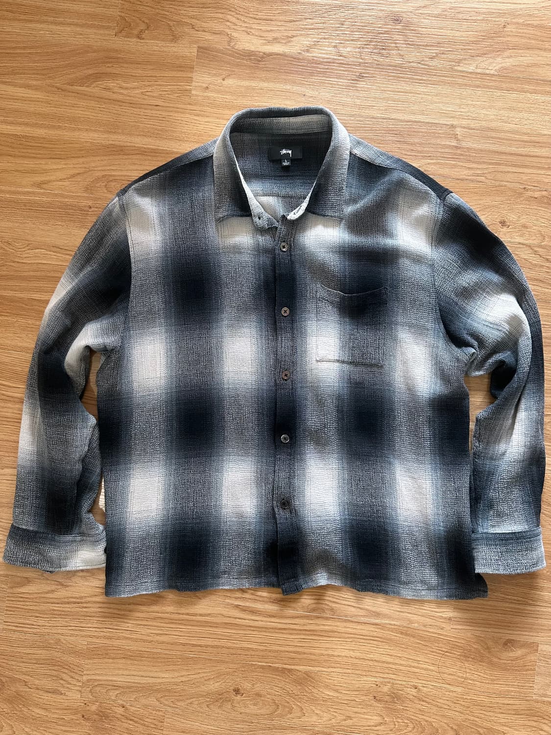 스투시 셔츠 루즈 위브 플레이드 셔츠 그레이 L  상품이미지2