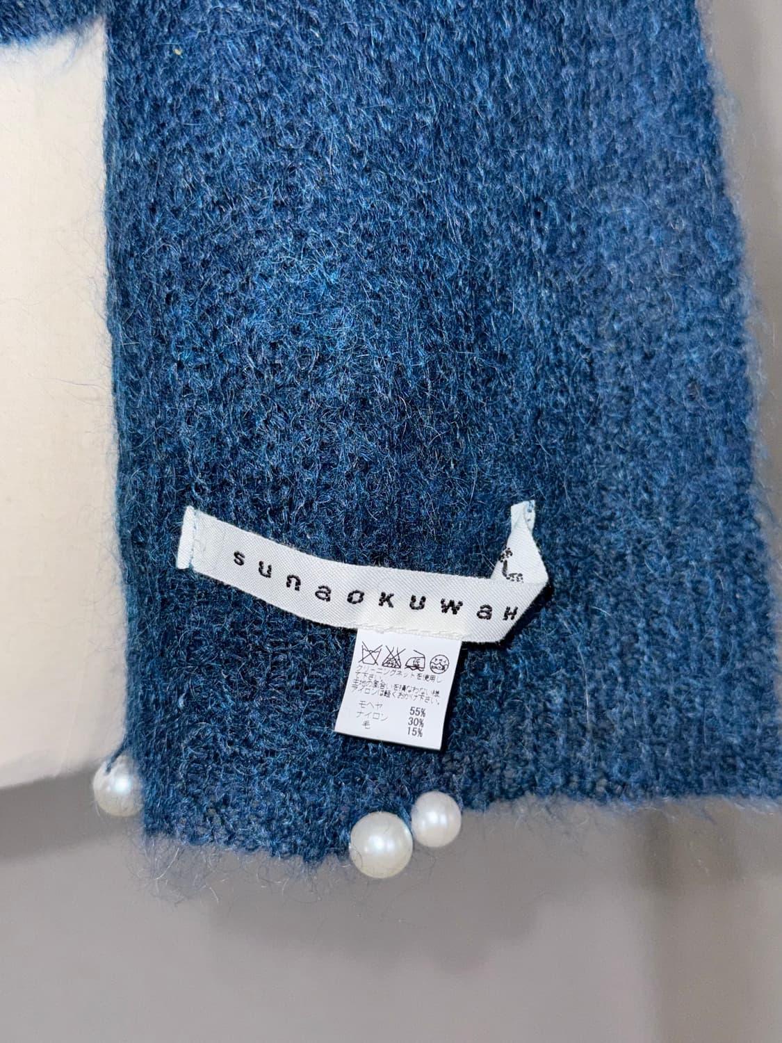 Sunao Kuwahara 모헤어 진주 스카프 상품이미지6