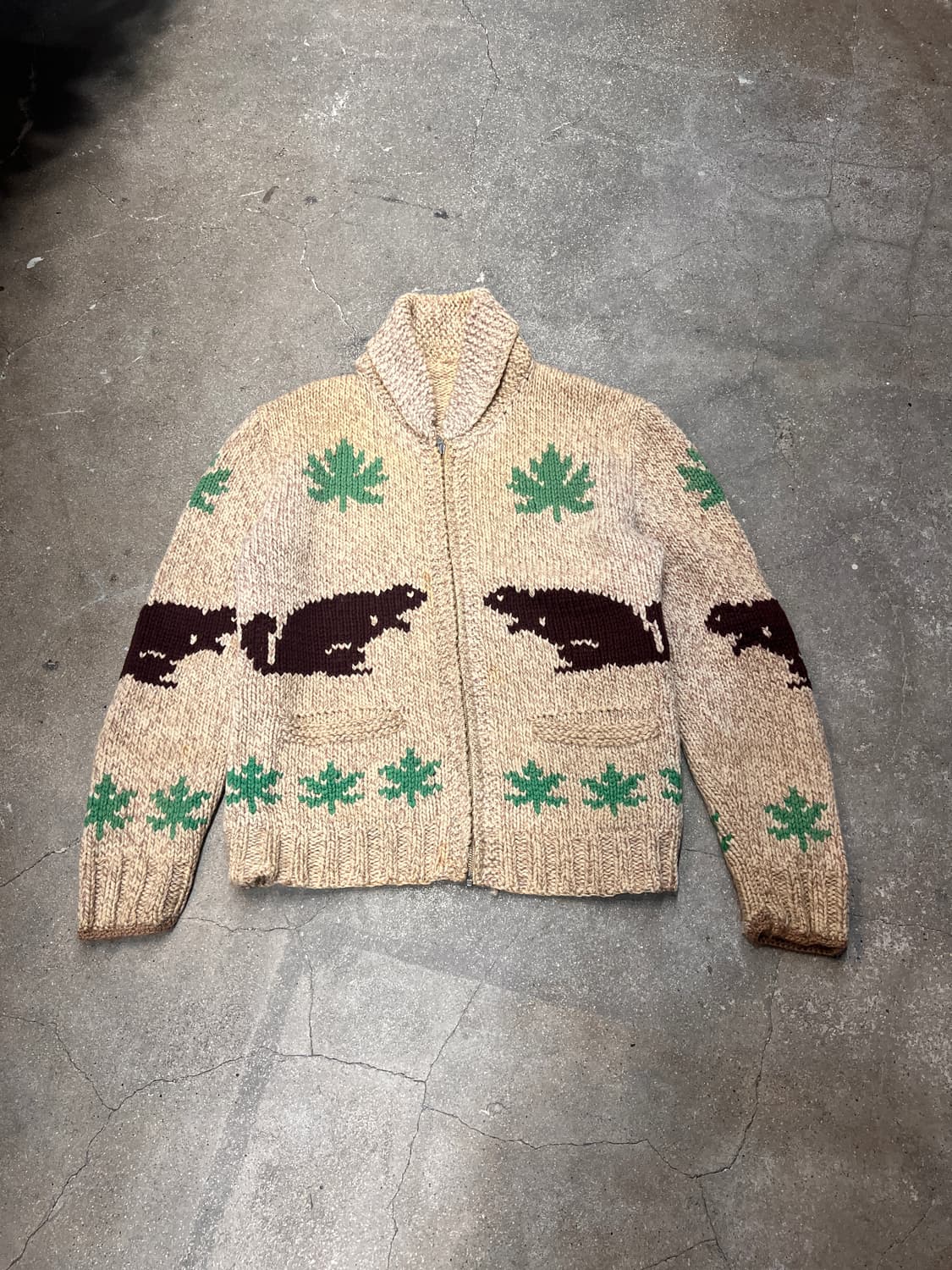 60‘s 캐나다 코위찬 비버 패턴 상품이미지1