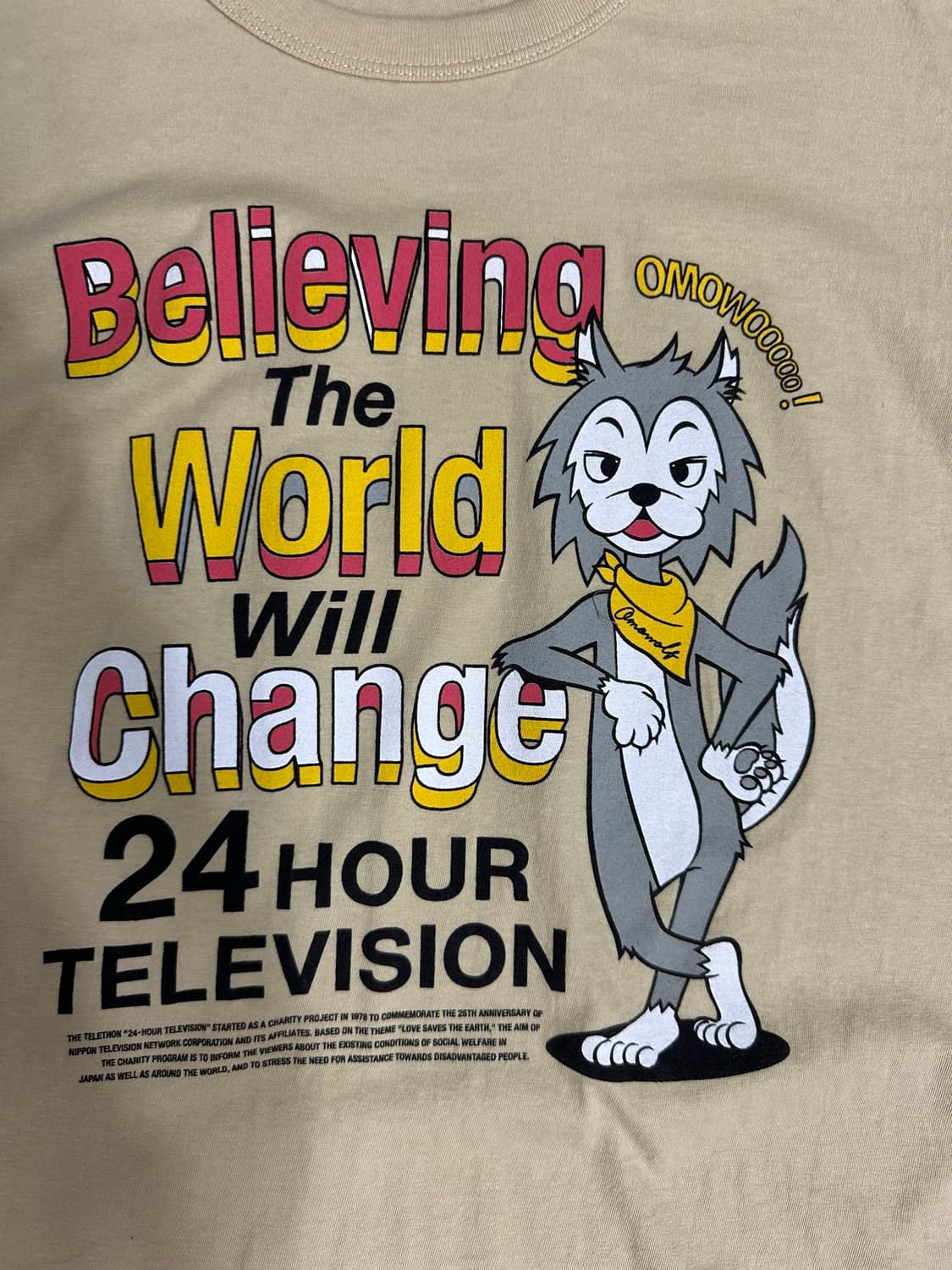 24 HOUR TELEVISION 일본판 캐릭터 프린트 반팔 티셔츠 M 상품이미지2