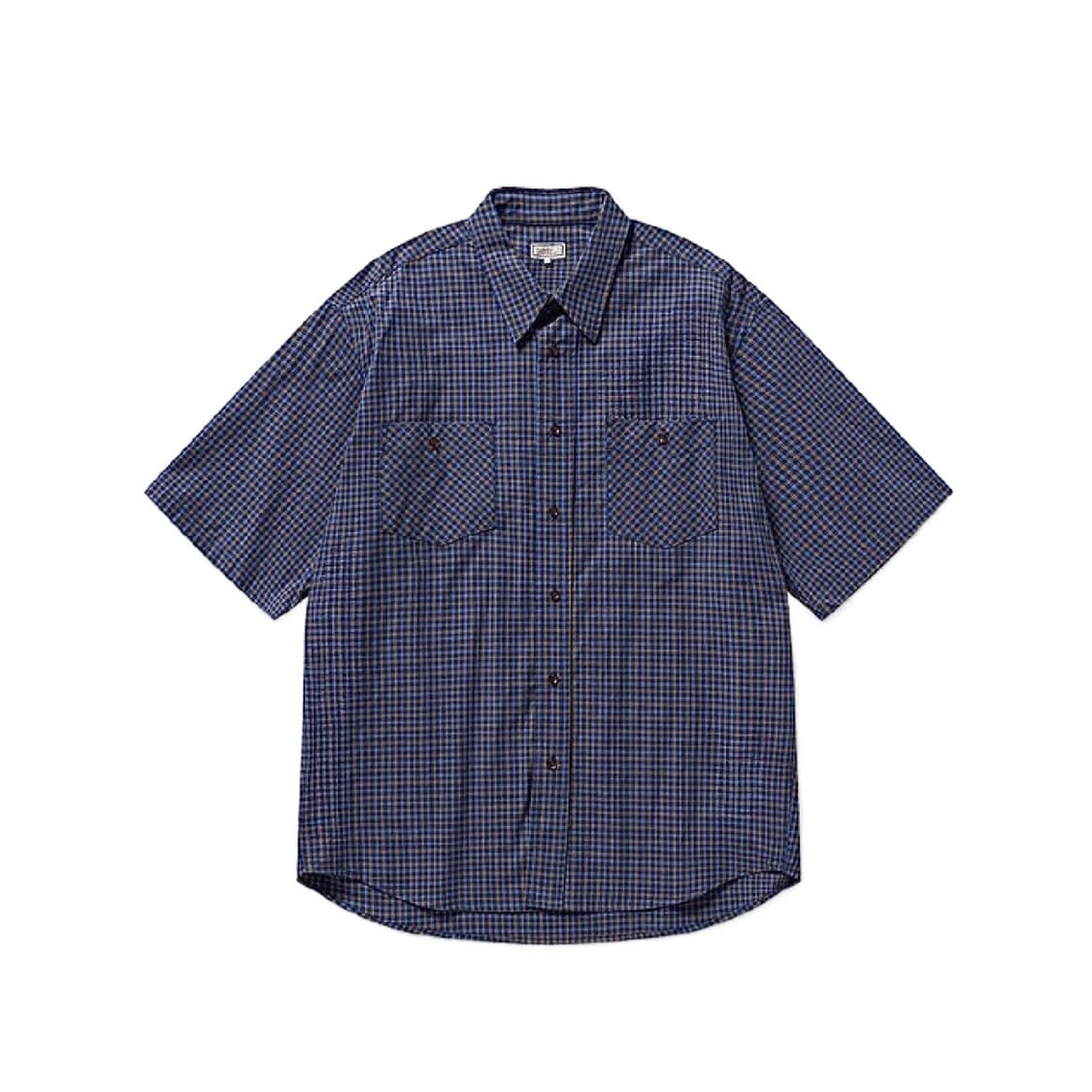 (1회착 택포가격) 필프 투톤 체크셔츠 블루 L 상품이미지1