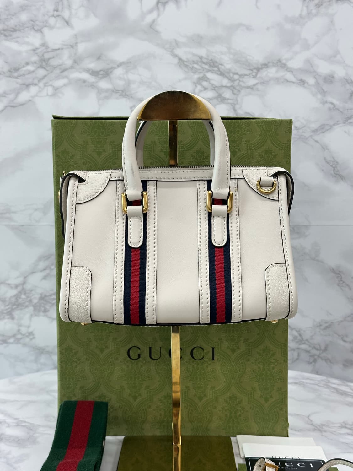 구찌 바울레토 탑핸들 미니백 화이트 상품이미지6