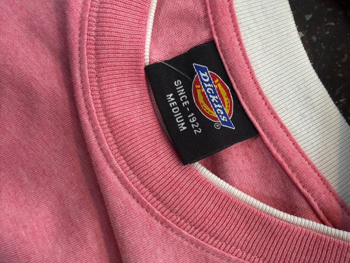 디키즈 로고 딸기우유맛 핑크 반팔 티셔츠 상품이미지4