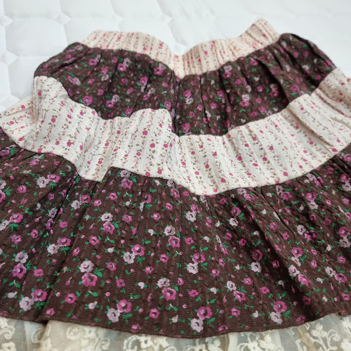 빈티지 플로럴 티어드 스커트 상품이미지2