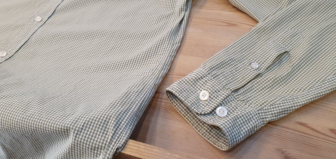 100.라코스테 Slim Fit 체크셔츠(그린)  상품이미지4