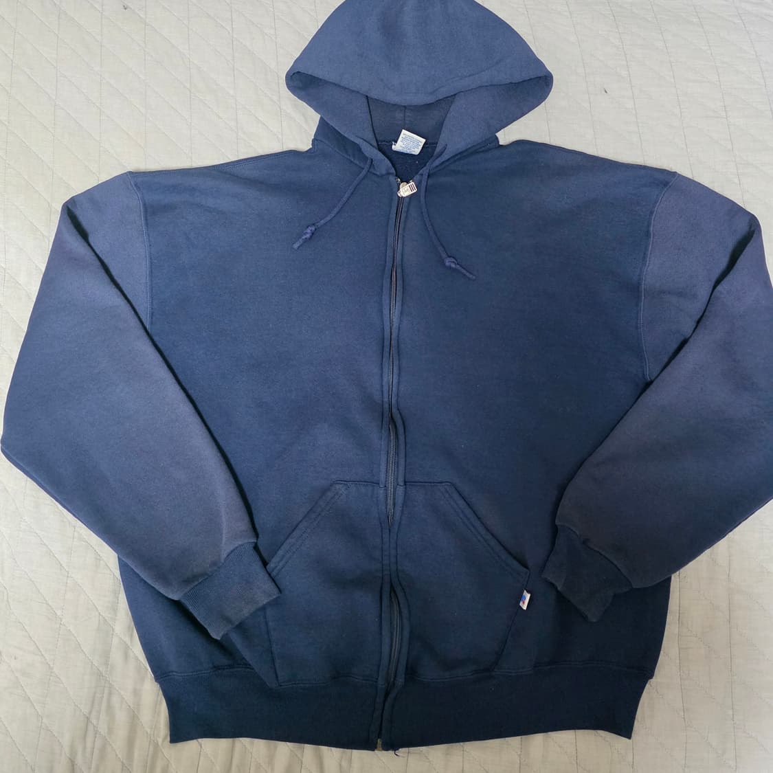 [XL] 러셀 애슬레틱 후드집업 네이비 레디쉬 슬리브 페이드 VER.23 상품이미지1