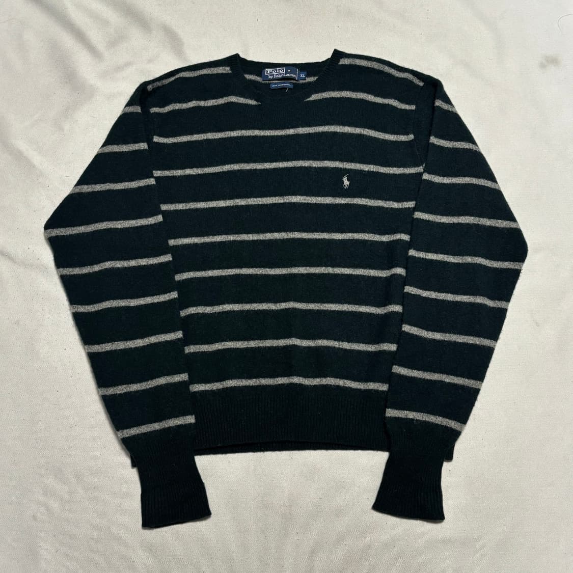 XL 폴로랄프로렌 화이트 포니 램스울 스트라이프 니트 상품이미지2