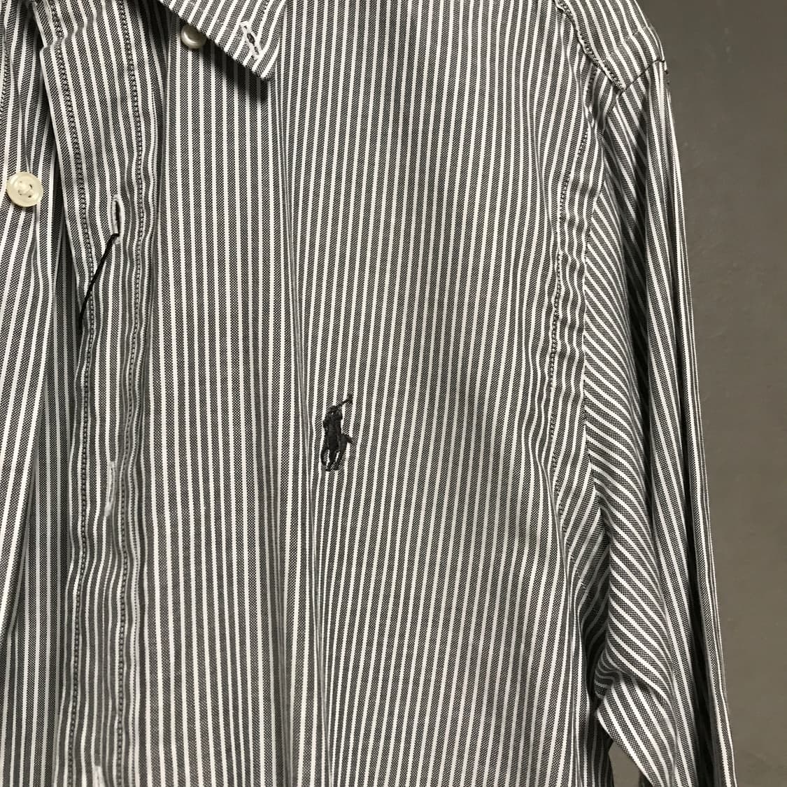 폴로 랄프로렌 스트라이프 셔츠 그레이 15/39 상품이미지4