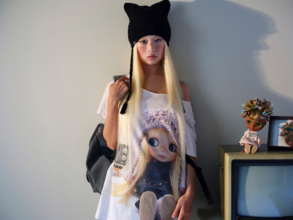 코이세이오 X 브라이스 캣 트와인 비니 블랙 상품이미지2