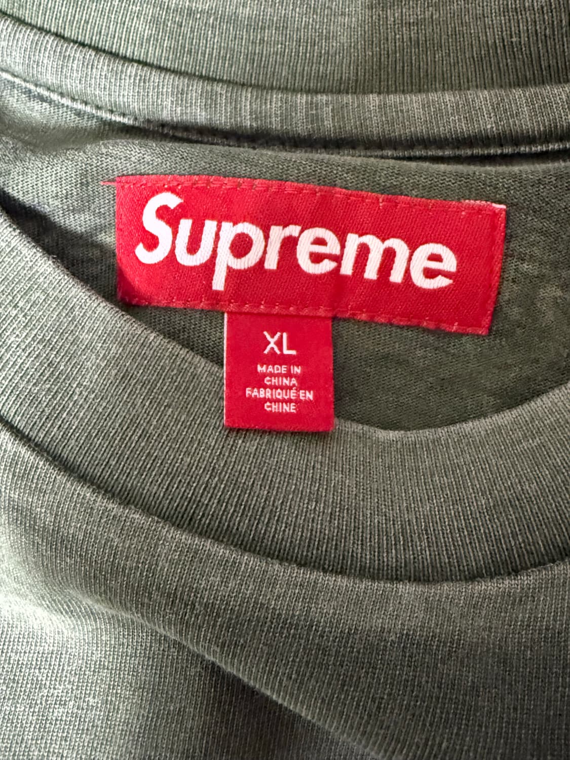 [XL] 슈프림 오버프린트 스몰 박스 로고 그린 팝니다! 상품이미지3