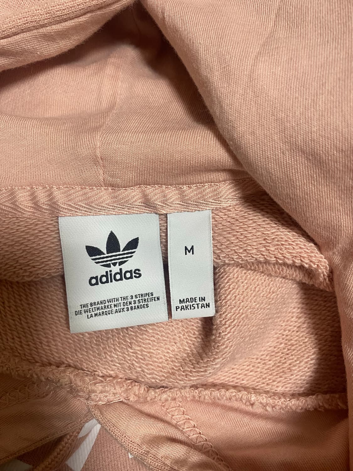 아디다스빅로고 연핑크 후드티 M 상품이미지2