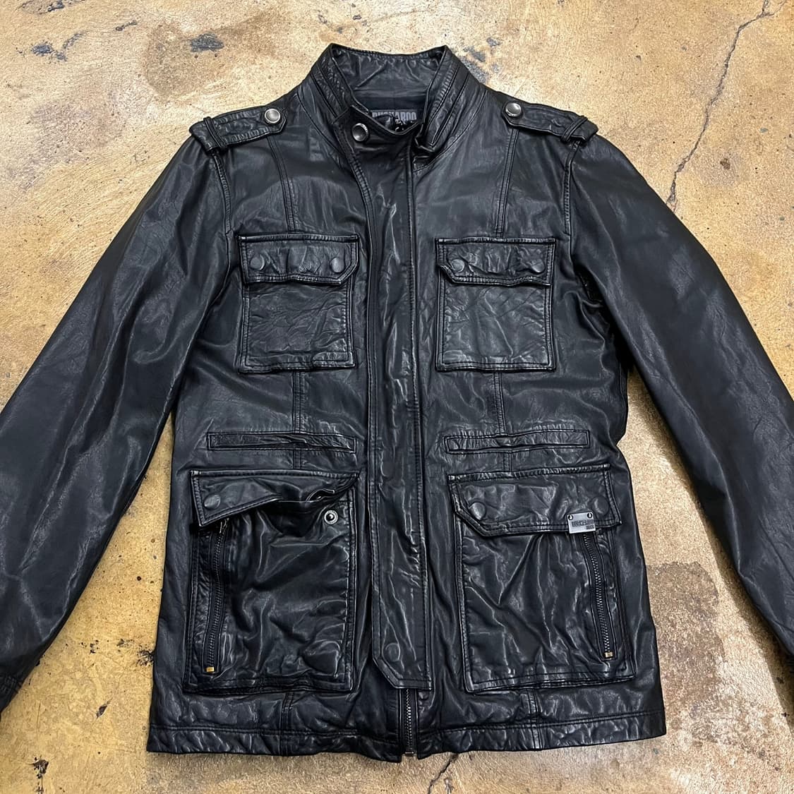 [정품/L] BUCKAROO 버커루 블랙 가죽 자켓 b10 상품이미지3