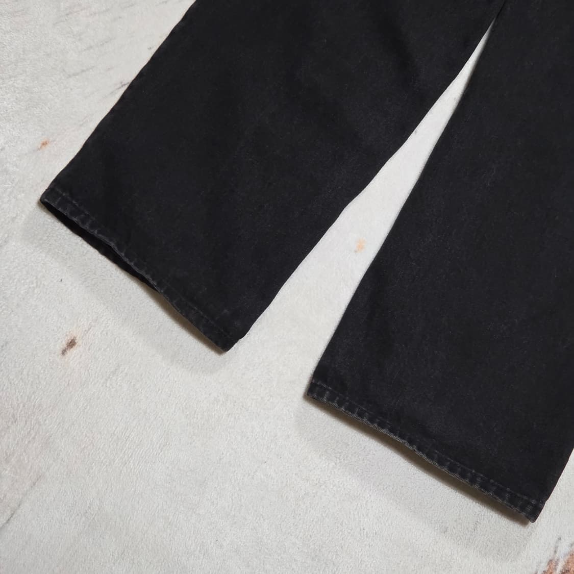 빈티지 흑청 와이드 데님팬츠 상품이미지6