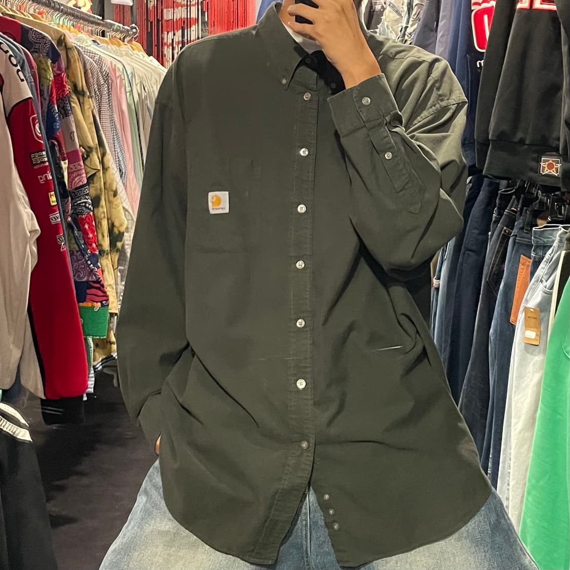 [IM] carhartt 칼하트 카키  긴팔셔츠 상품이미지1